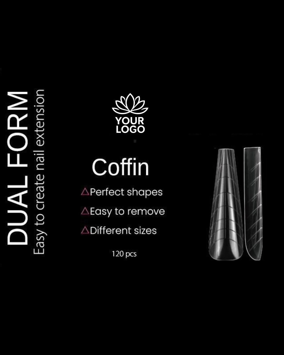 Logo - Dual Form Coffin/Ballerina box 120 pcs