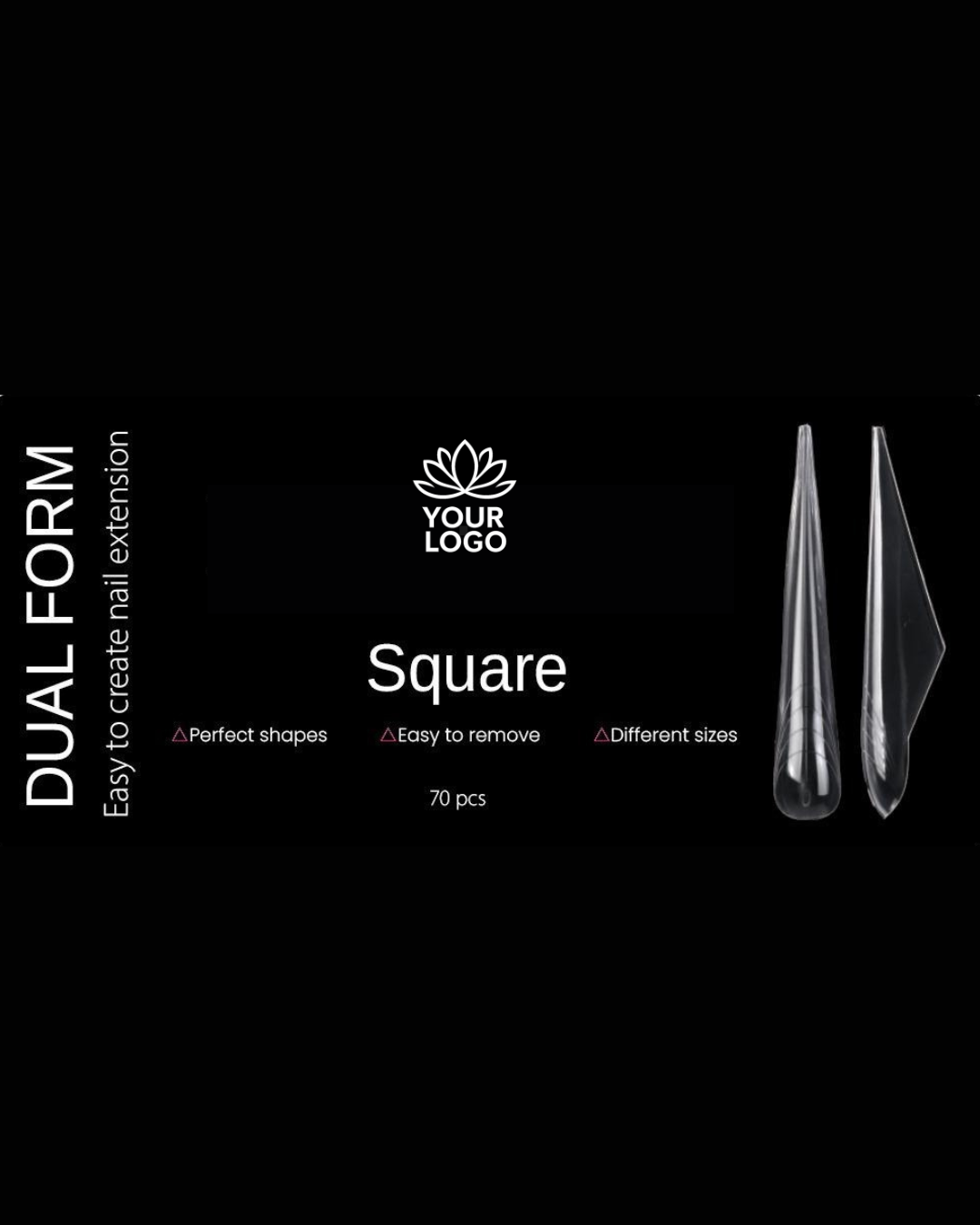 Logo - Dual Form Square-Extra Shape Razar box 70 pcs