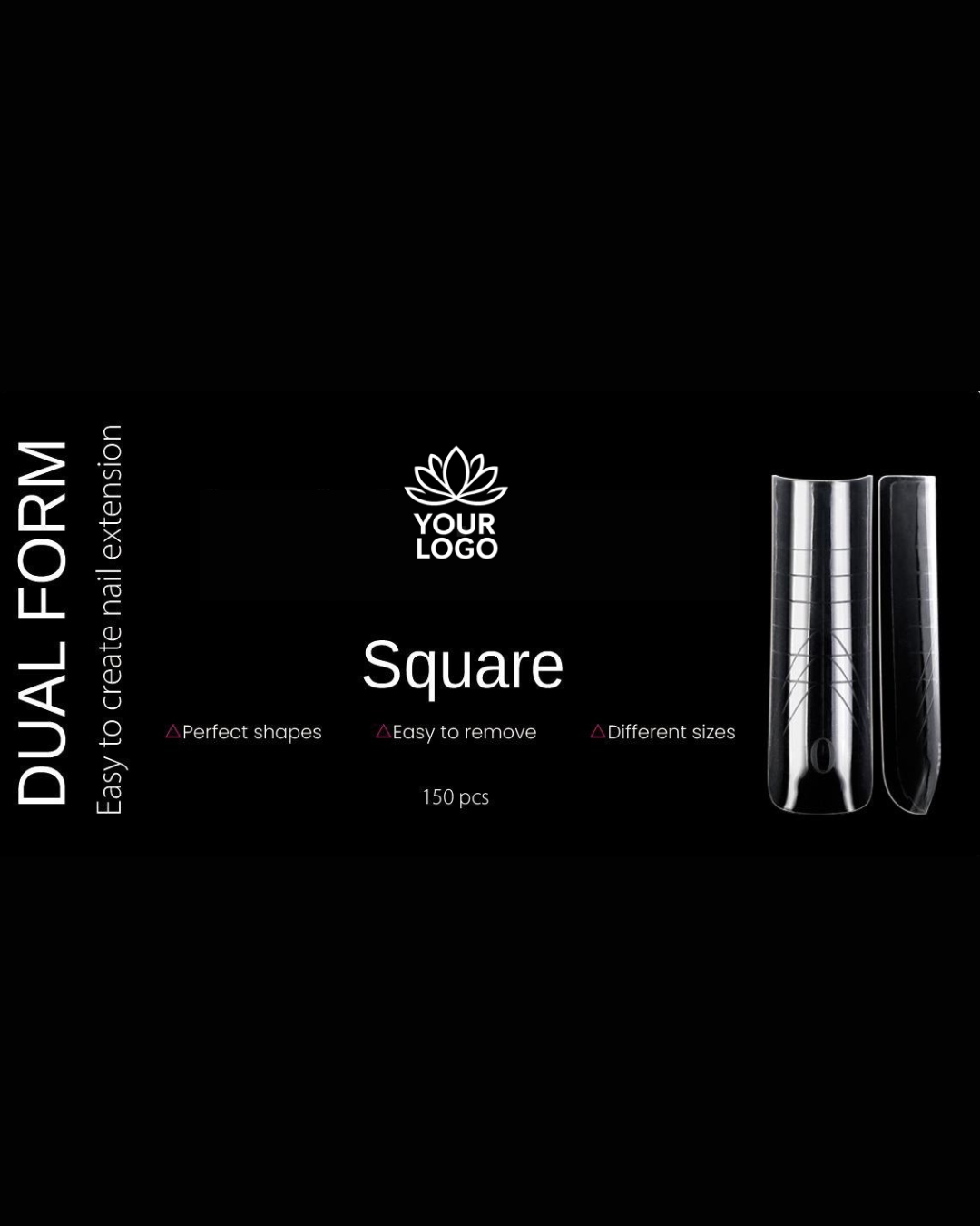 Logo - Dual Form Square box 150 pcs